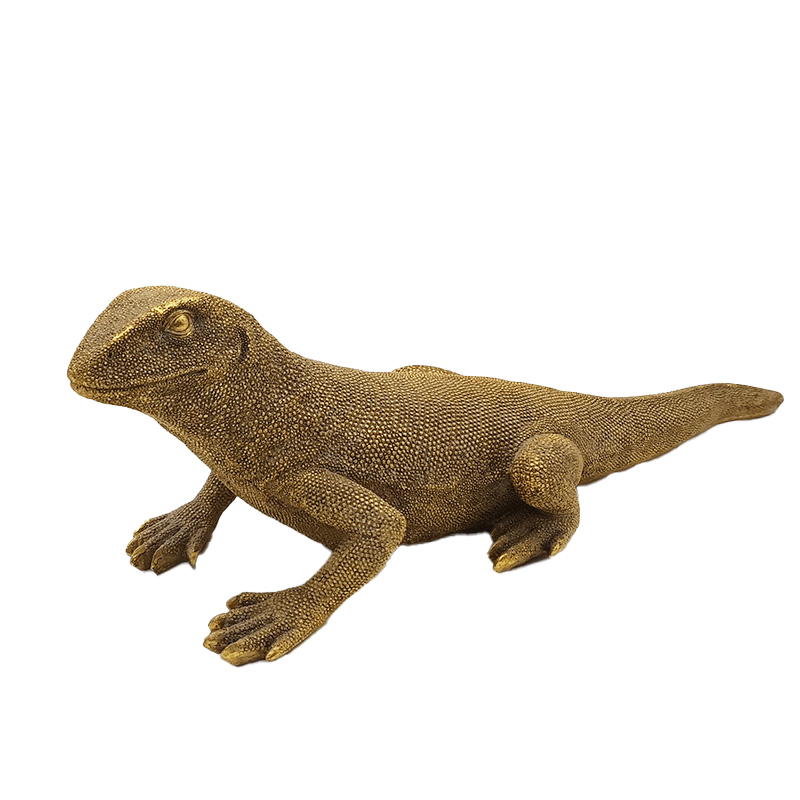 Retro imitation lizard figurine made of eco-friendly resin