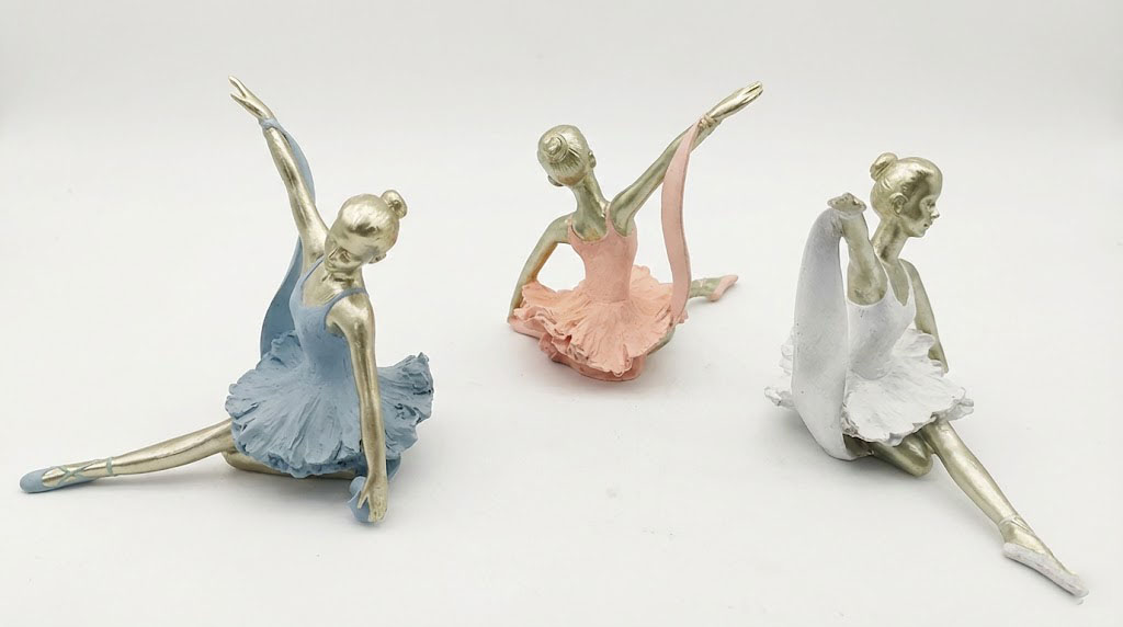 Luxury Style Ballet Girl Desktop Decor Item